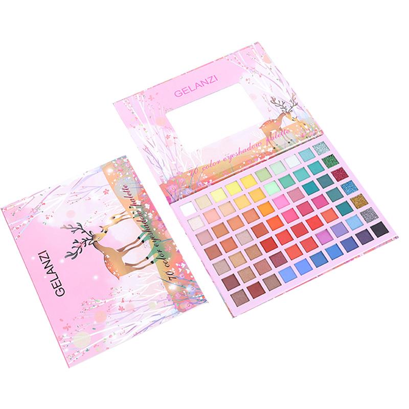 

Eyeshadow Palette 70 Colors BEAUTY New Color Board Neon Yellow Eye Pigment Matte Glitter Long Lasting Makeup Cosmetic Set, Makeup brush