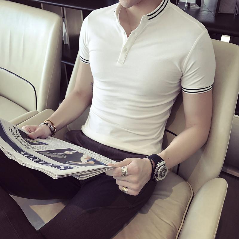 

2020 New style Fashion Men's High quality in summer pure cotton short sleeve shirts/Male slim fit leisure shirts, Black