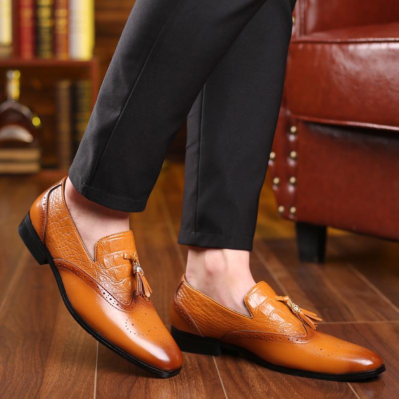 

black shoes shoe autumn para informales zapatos de Moccasins men sapato cuero fashion man zapatillas hombre couro formal size
