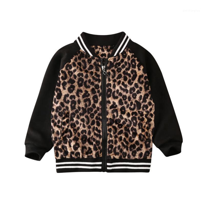 

Baby Girl Leopard Print Patchwork Zipper Jacket Coat Toddlers Autumn Winter Casual Tops Outwear Outfits For 2-7 Years1, As pic