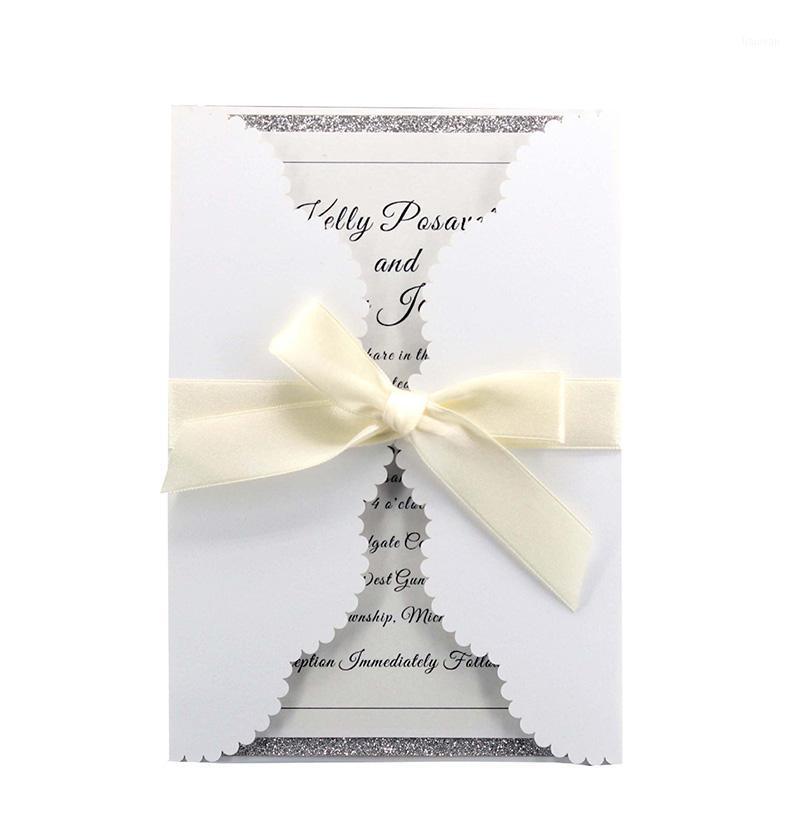 

50pcs Fancy Hollow lace card Baroque pure white Invitation card Greeting Customize Business With RSVP Party Supplies1