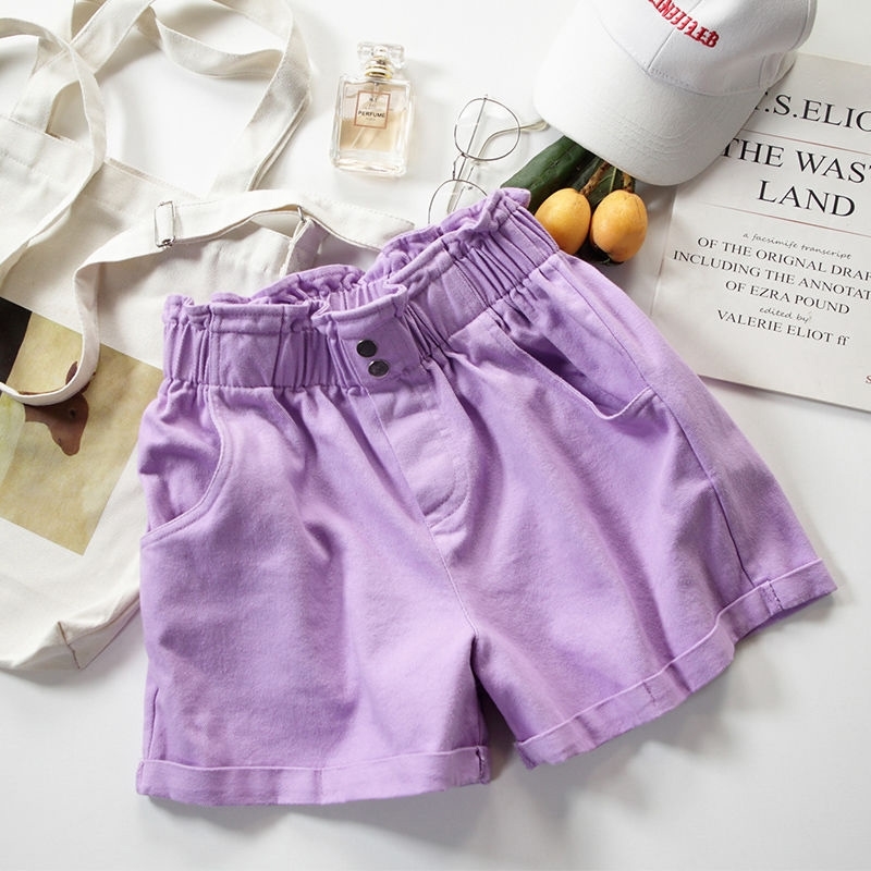 

Jeans Shorts Women Summer Casual Short Pants New Fashion Korean Style All-match Loose High Waist Hot Pants Woman Y200822, White