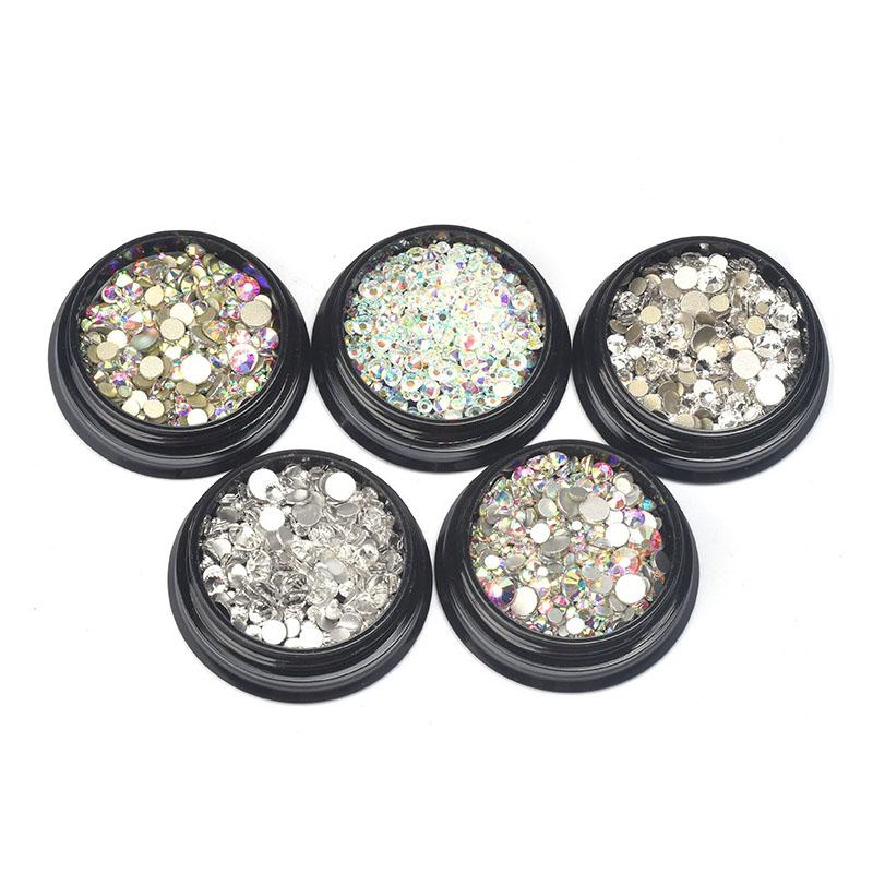 

Glitter Rhinestones Crystal Clear AB Mix SS4-SS20 Non Hot Fix FlatBack Strass Sewing & Fabric Garment Rhinestone Nail Art Stone