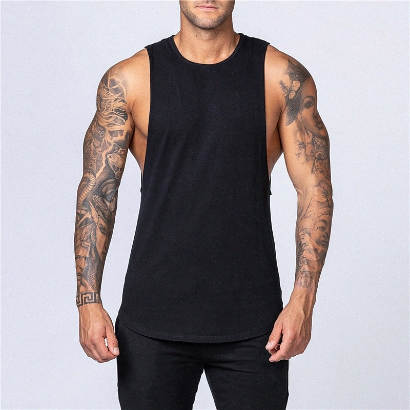 Men's Undershirt Solid Color Crew Neck Casual Daily Sleeveless Tops Lightweight Fashion Big and Tall Sports White Black Wine e0sX#