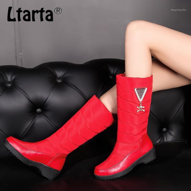 

LTARTA 2020 Waterproof Down Snow Boots Women Plus Velvet Women Cotton Shoes Warm Hot Sexy Snow Thick Cashmere Boots HX-751, Black