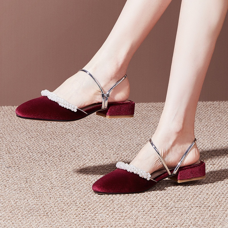

2021 New Toe Ladies Sexy Low Heels Women's Sandals Fashion Woman's Shoes More Size 45 R425, Unkkhakiiunk