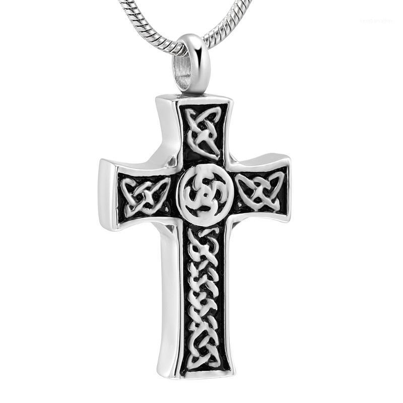 

Pendant Necklaces Stainless Steel Memorial Necklace Cross Cremation Urn Keepsake Jewelry For Ashes Holder1