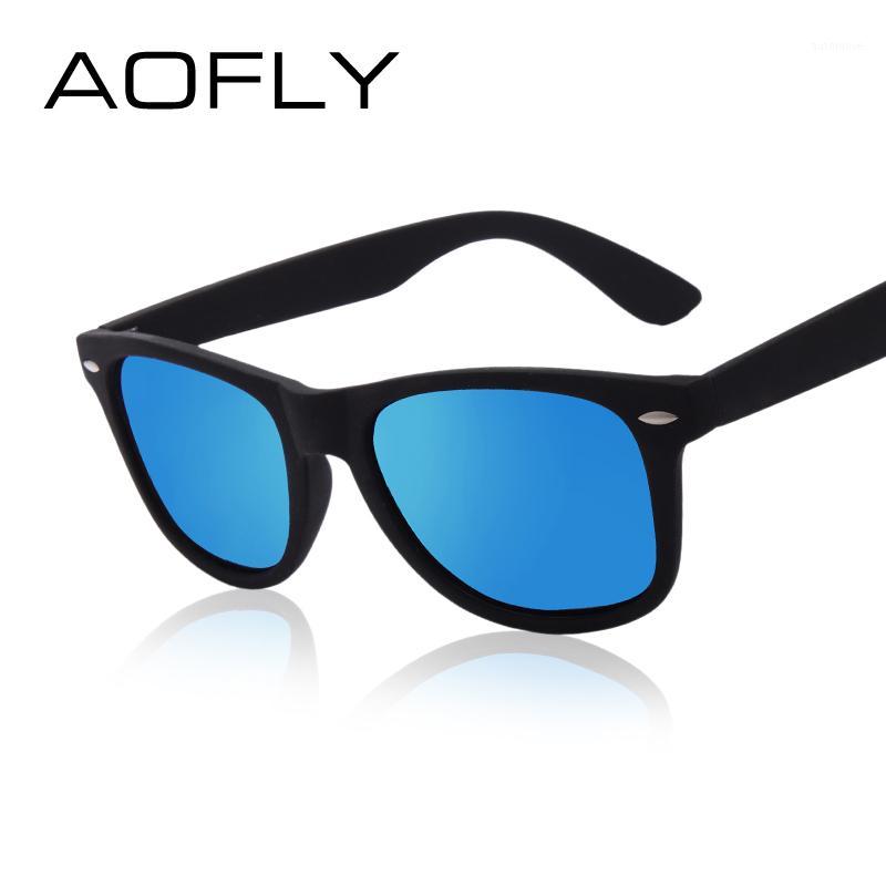 

Wholesale-AOFLY Fashion Sunglasses Men Polarized Sunglasses Men Driving Mirrors Coating Points Black Frame Eyewear Male Sun Glasses UV4001