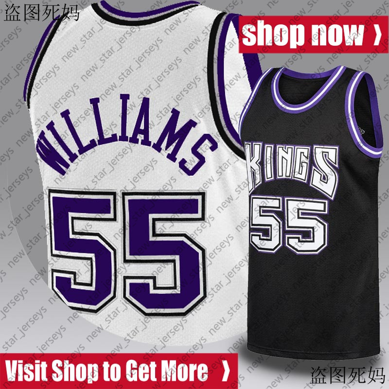 

Throwback Jason 55 Williams Basketball Jerseys Dirk Kevin Nowitzki Garnett Patrick Spud Ewing Webb Jerseys Sacramento Kings Jersey
