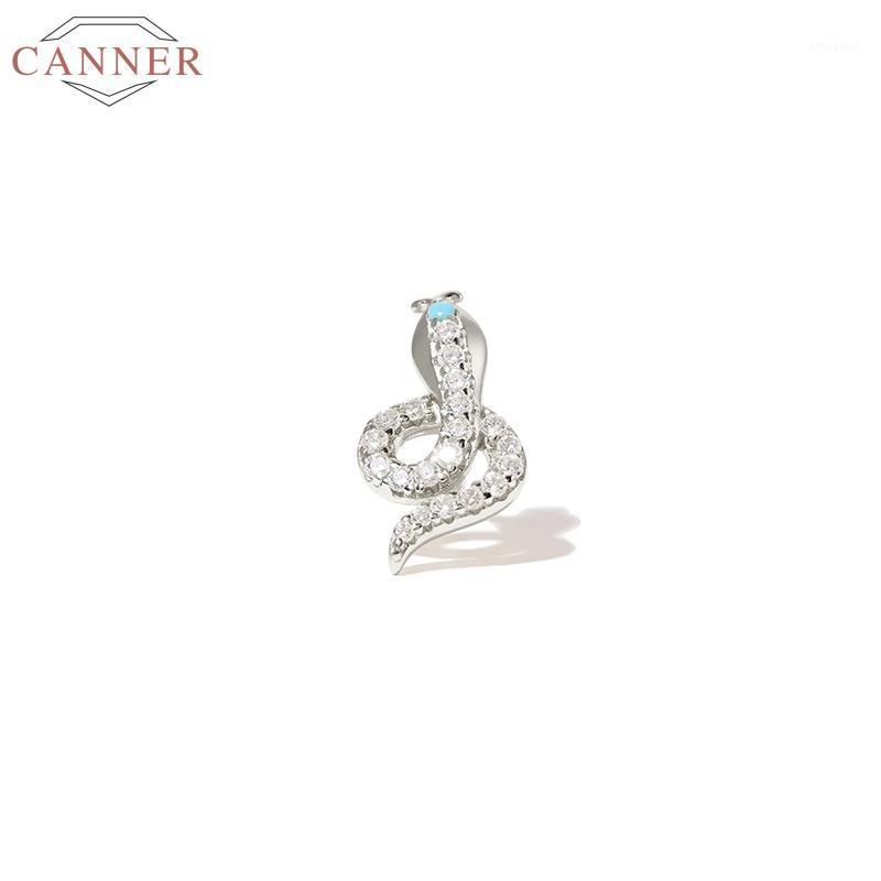 

Hoop & Huggie CANNER 925 Sterling Silver Single Stud Earrings For Women Zircon Earring Piercing Cartilage Aretes Earings Jewelry Pendientes1