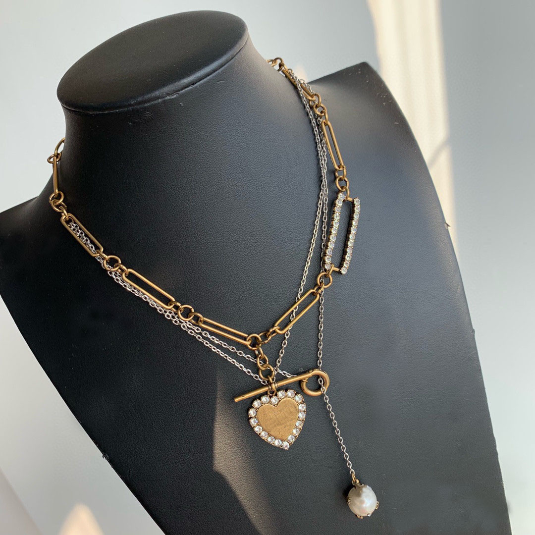 HOT SELL Fashion love chain necklace for women Party lovers gift hip hop jewelry With BOX LZ112-image-636484069
