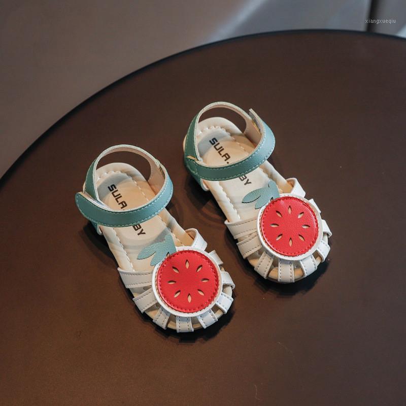 

Summer Sandals for Girls Watermelon Lemon Fruit Shape Closed Toe Toddler Infant Kids Princess Baby Little Girls Shoes Sandals1, White