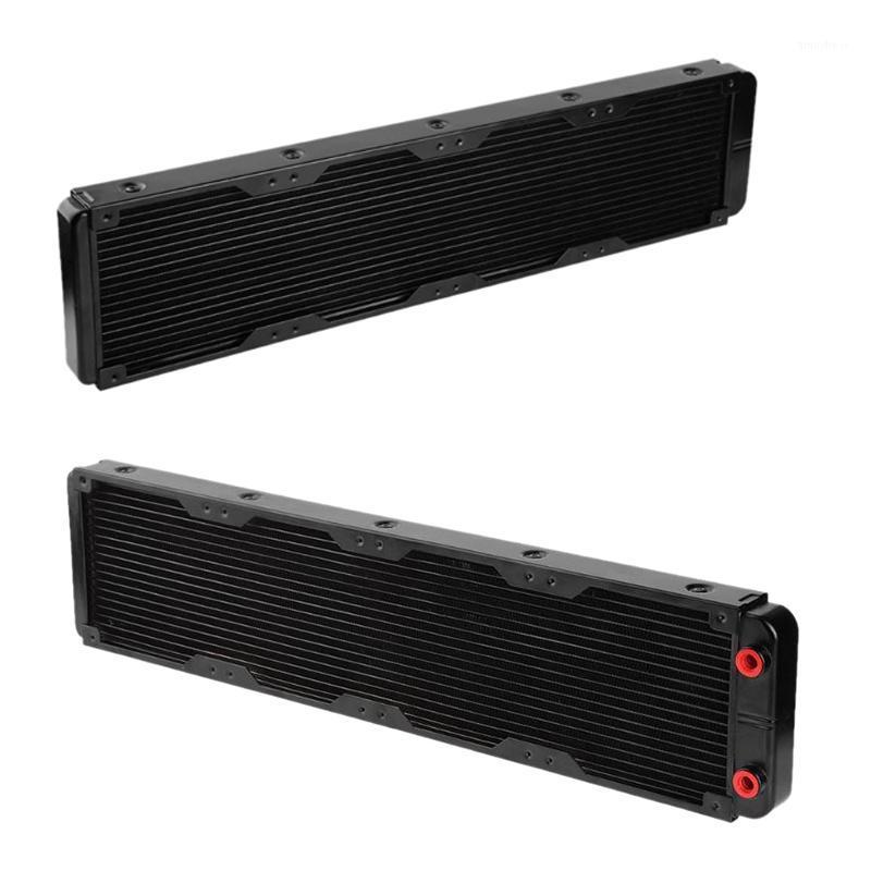 

480Mm 18 Tubes Aluminum Computer Led Cpu Water Discharge Liquid Heat Exchanger G1/4 Thread Radiator Aluminum Straight Cooling1