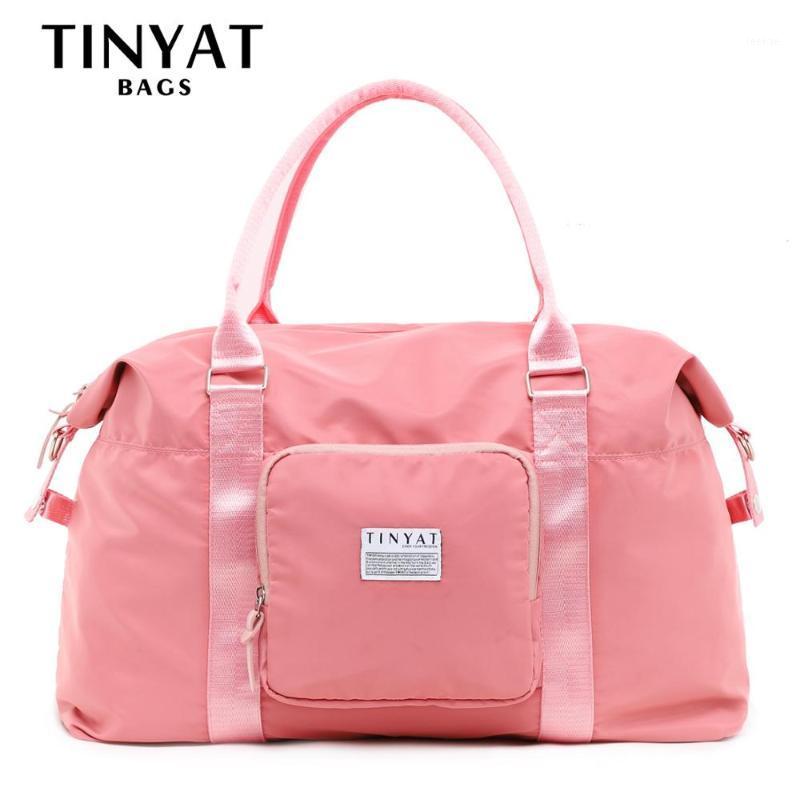 

TINYAT Women Travel Bag Hard Fold Luggage Bag Clothing Business Men Storage Carry on Hanging Suitcase Light Garment1, S gray