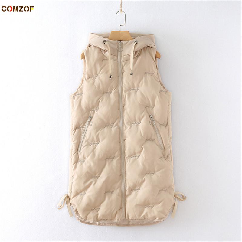 

Loose Thick Women 2020 Winter Waistcoat Sleeveless Warm Jackets Hooded Embroidery Plus Size Vest Chalecos Para Mujer -4XL, Black