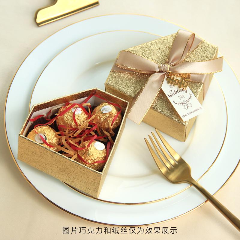 

Free shipping 30pcs ribbon diamond Golden gift box Engagement Wedding Birthday baby shower Guest Event party Candy Favor Box