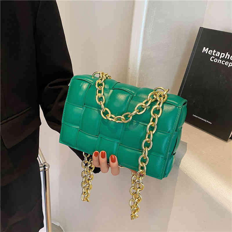 

Handbags Venetas Designer Bottegas Chain As Fashion Small Square Women's Foreign Style Woven Tide Texture Messenger Bag Net Red Designer Shoulder Crossbody Bag Cz