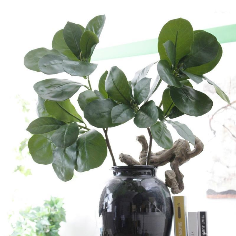 

Real Touch Large Ficus lyrata tree branches artificial fall leaves Christmas decoration fake flower plants artificiais leaf1, 1 pcs