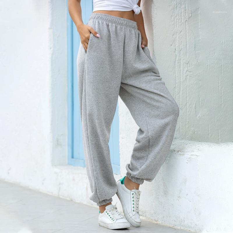 

Women Casual Sweatpants Loose Elastic Waist Sports Pants Solid Sweatpants Baggy Ankle-length Trousers Black Gray High Waist1, Shorts