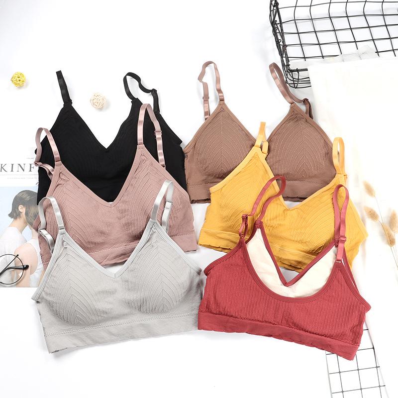 

Cotton Letters Yoga Running Crop Fitness For Women Sport Bra Top Underwear Suit  Solid