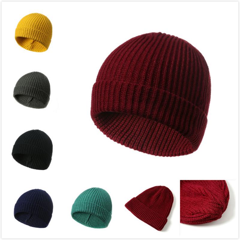 

Autumn Winter Knit Beanies Hats for Women Solid Color Warm Man Woman Multiple Skullies Ski Soft Cap Beanie Bone Sport