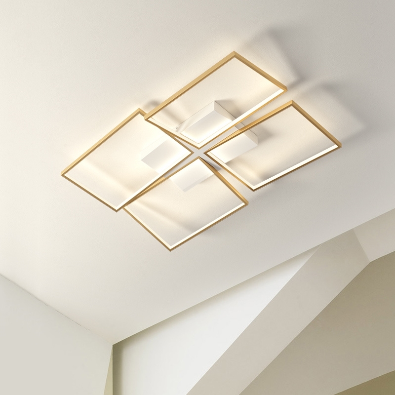 

2021 New Modern Ceiling to Room Lamp Fourth Straight Kitchen Rectangle Matching Gold Decoration Home Led Luminaire HKL6
