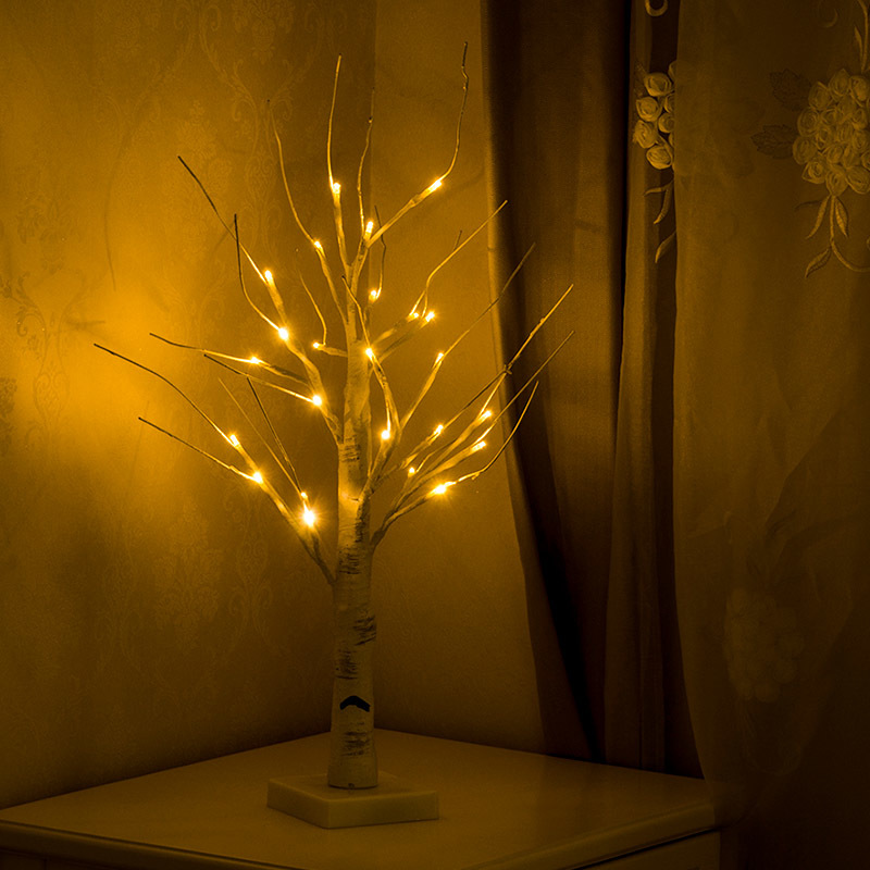 

2021 New Battery Operated 45cm 60cm Led White Birch Night Table Light Christmas Wedding Bedroom Decorative Tree Branches Lamps Mut4