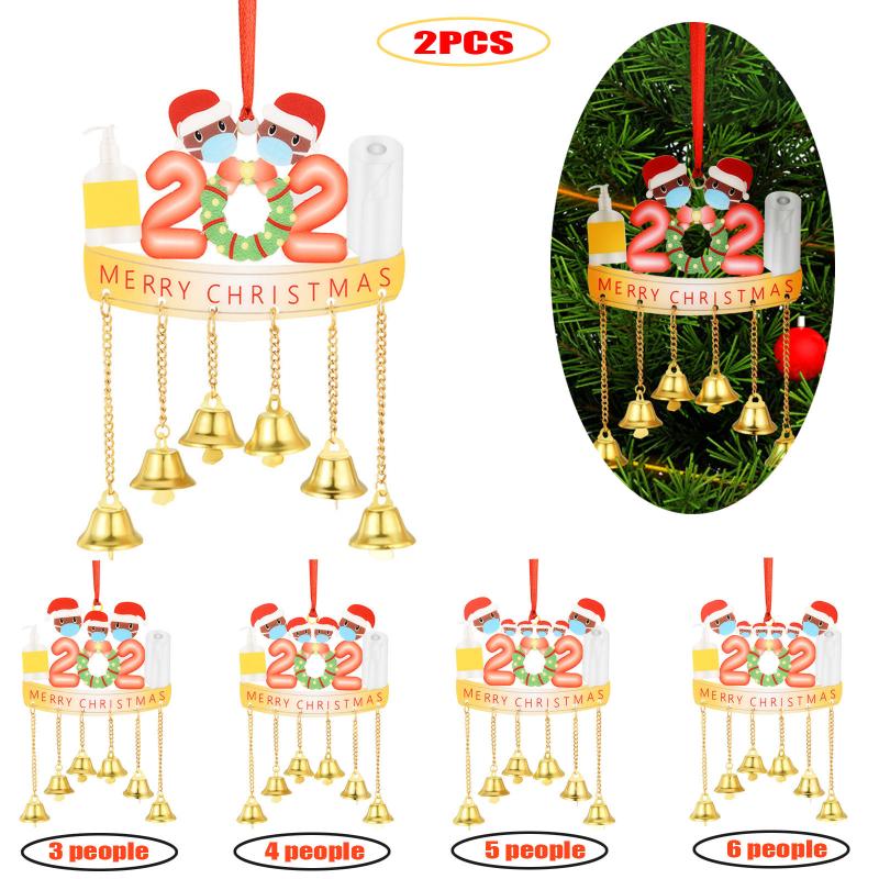 

2PCS Personalized Jingle Bell Rings Pendant for Christmas Tree And Door Hanging Christmas Tree Decoration/DIY Crafts Accessories