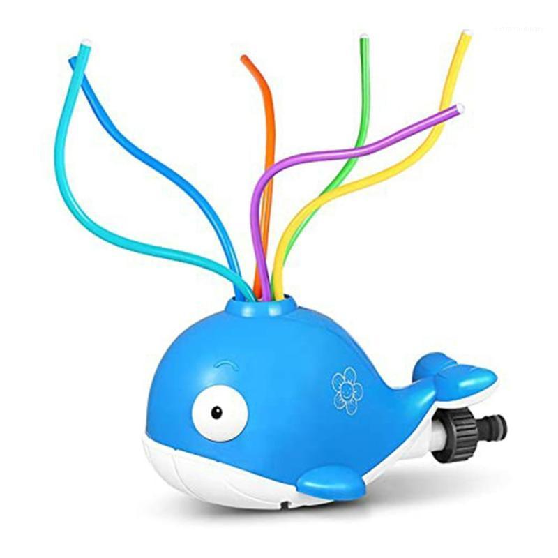 

Children bath toys Water spray whale Sprinkler Toy with Wiggle Tubes Outdoor Play Backyard Lawn Toddlers Boys Girls Pets1, Blue
