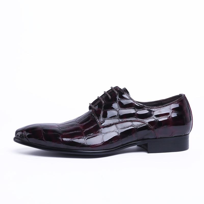 

Pointed Toe Business Shoes Men Party Dress Shoes British Style Patent Leather Wedding Formal Man Office Footwear 37-44, Black