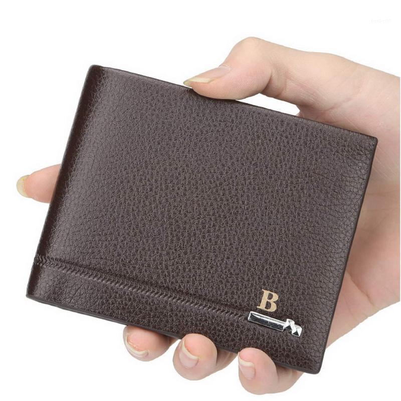 

Bifold Wallet For Men PU Leather Slim Card Holder Organzier Purse With SIM Slot HSJ881 Wallets, Black