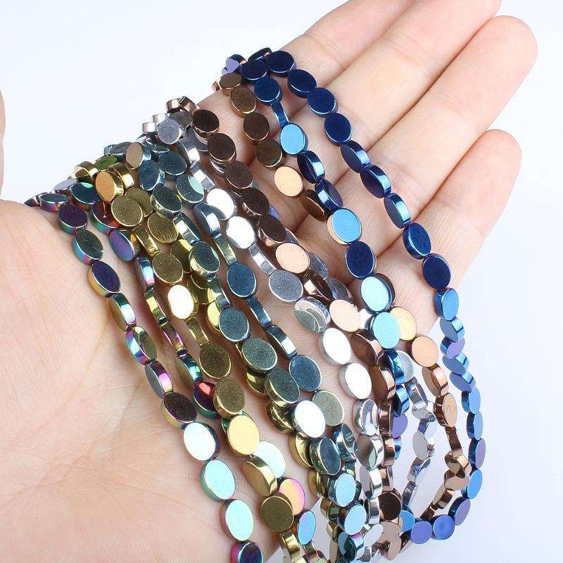 

Natural Stone 4mm Hematite Colorful Plating Oval Beads for Jewelry Making Handmade DIY Necklaces Bracelets Earrings Accessories1