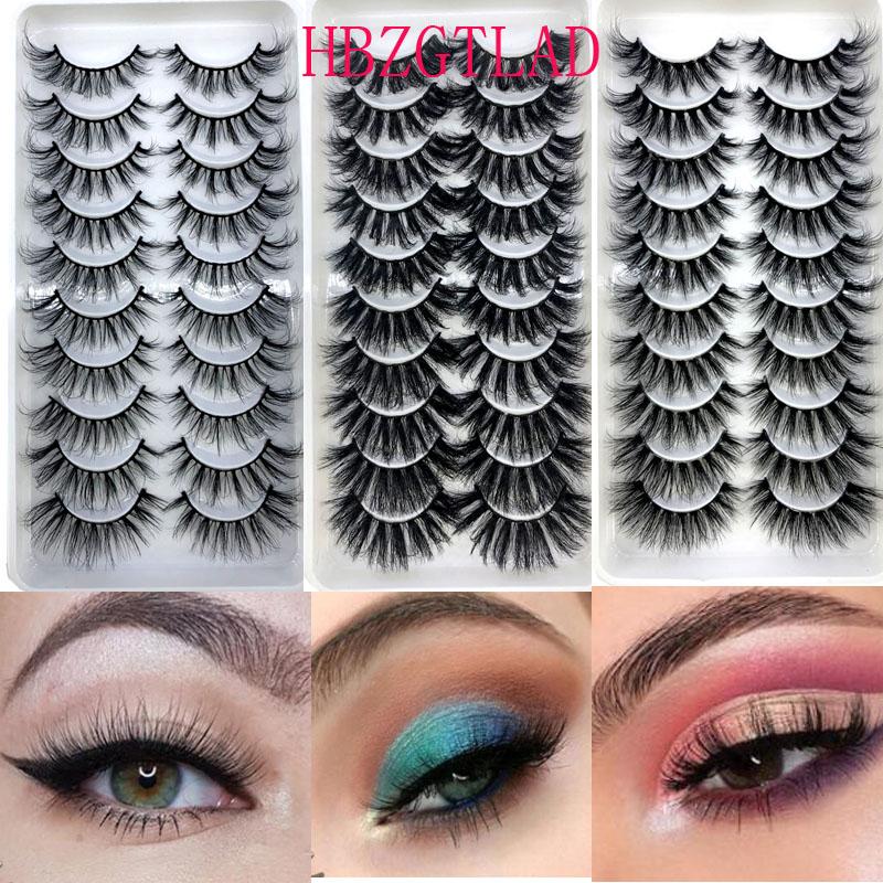 

Multi-style 10 Pairs 3D Soft Mink Hair False Eyelashes Handmade Wispy Fluffy Long Lashes Makeup Tools Faux EyeLashes