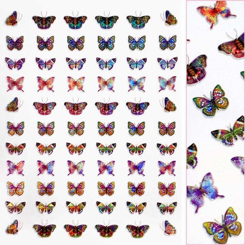 

3D Nail stickers Butterfly_3700 nail sticker Holographic Butterfly Art Sticker/ butterfly nails/ adhesive stickers,67, 3708