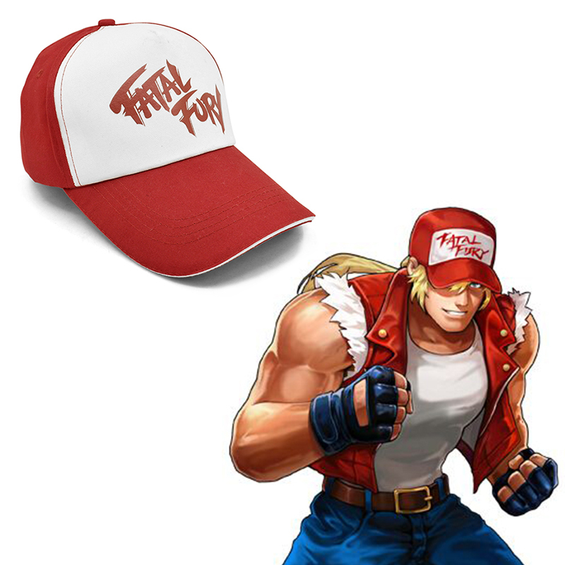 

CLIMATE Terry Bogard Cap FURY FATAL Hat The King of Fighters Trucker Cap Cosplay Coser Cotton Cap Hat Caps for Men Cosplay Q1223, Cotton baseball cap