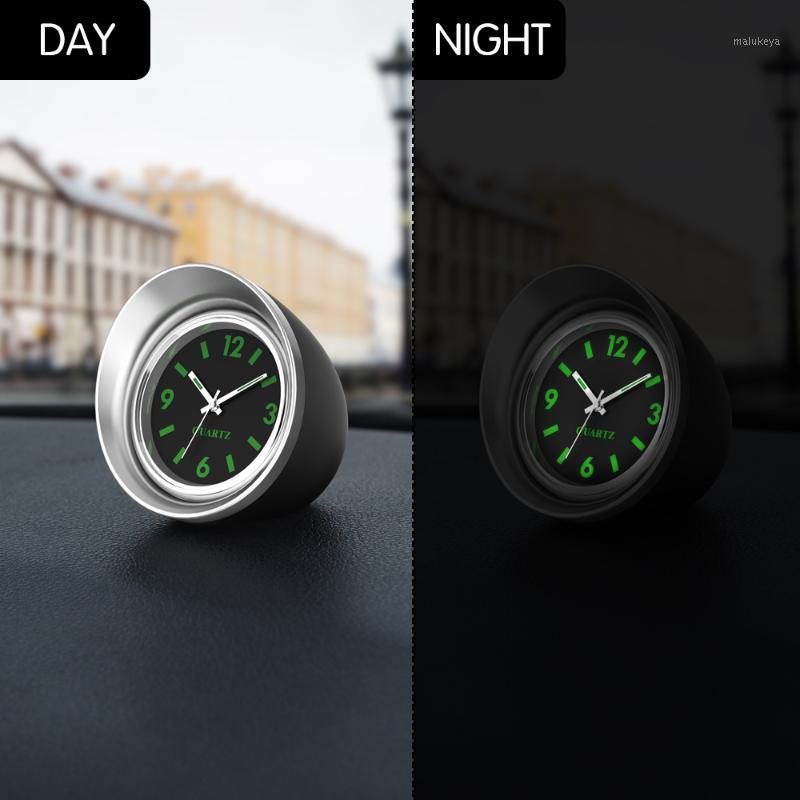 

Car Ornaments 1.7" Luminous Quartz Clock Creative Mini Digital Pointer Decoration Watch Automobile Interior Decor Pasteable1