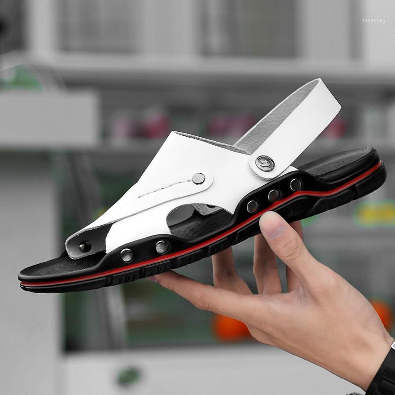 

Sandals For Hombre Sandale Genuino Classic Sandel Rubber Ete Uomo V Cuero Sandles Verano Ritable Outdoor Shoes Size Homme Da De1, Black