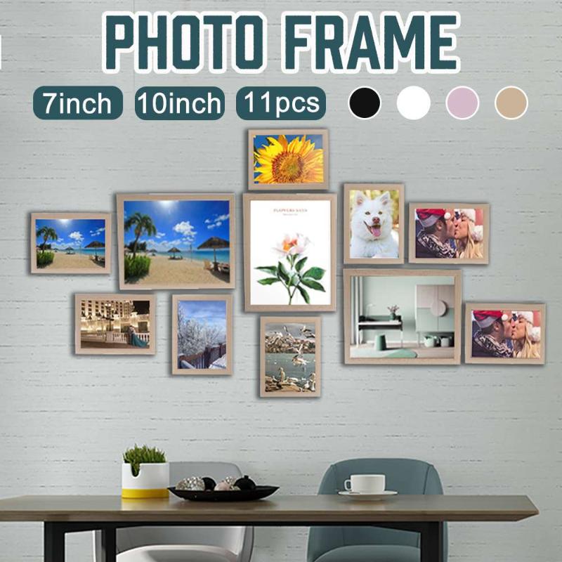 

11Pcs Wall Hanging Photo Frame Set For Hallway Bedroom Living Room Modern Art Home Decor With Installation Accessories 7/10 inch