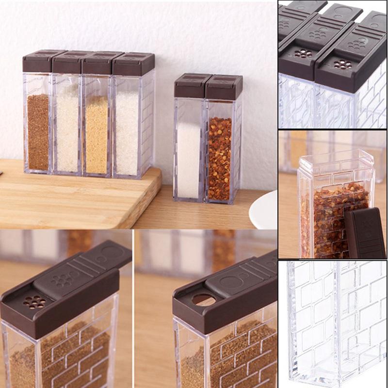 

Kitchen Tools Spice Jar Jar Box Plastic Seasoning Lid Sugar Layer Storage Box Home Finishing Accessories Storage Bottle