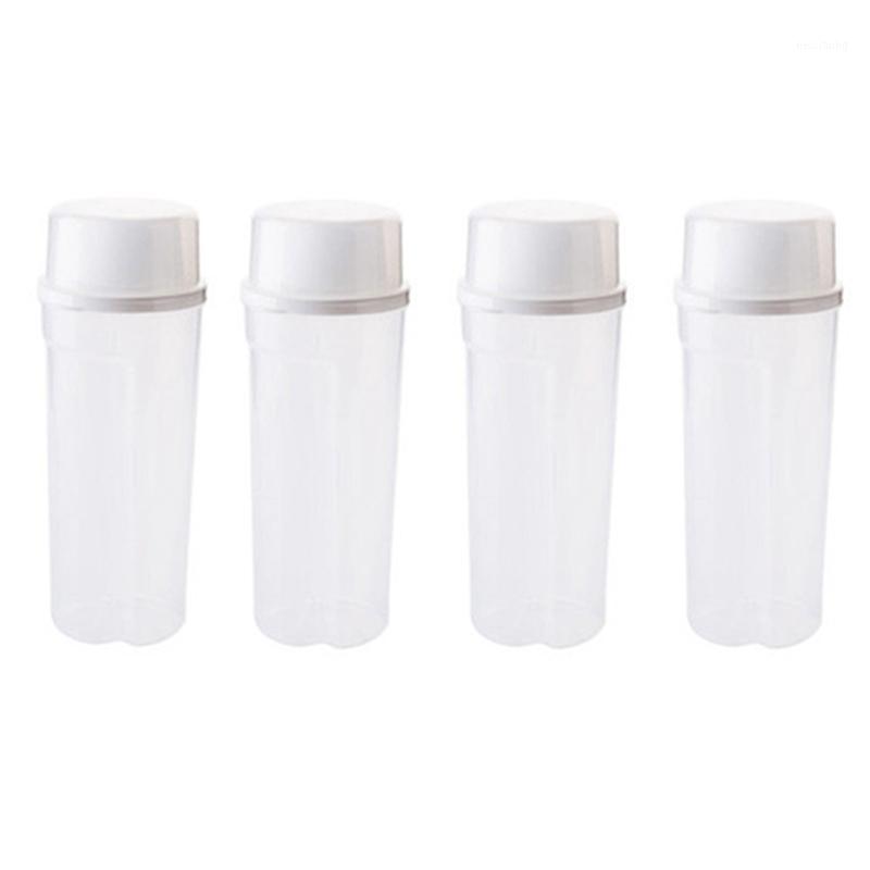 

4Pcs Clear Plastic Jars - Plastic Storage Jars with Lids - For & Home Storage 2000Ml White1