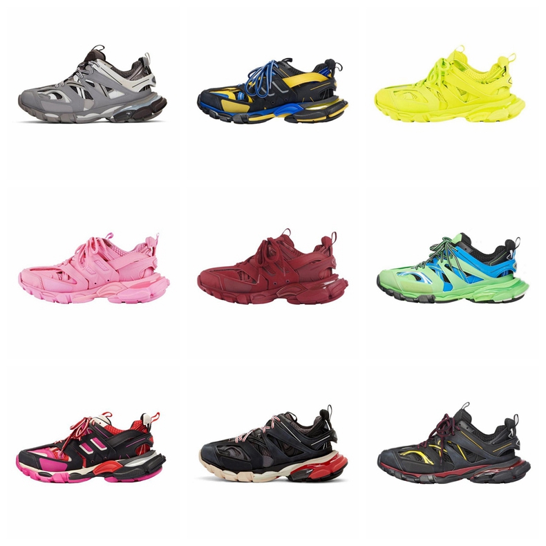 

2020 track3.0 LED color matching sports shoes low top daddy shoes for men and women