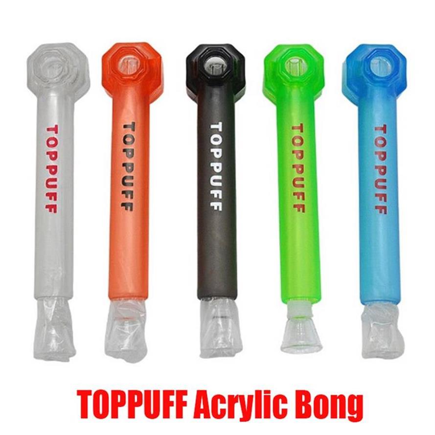 

TOPPUFF Top Puff Acrylic Bong Portable Screw-On Water Pipe Glass Shisha Chicha Smoking Tobacco Herb Holder Instant Screw On Hookah219A