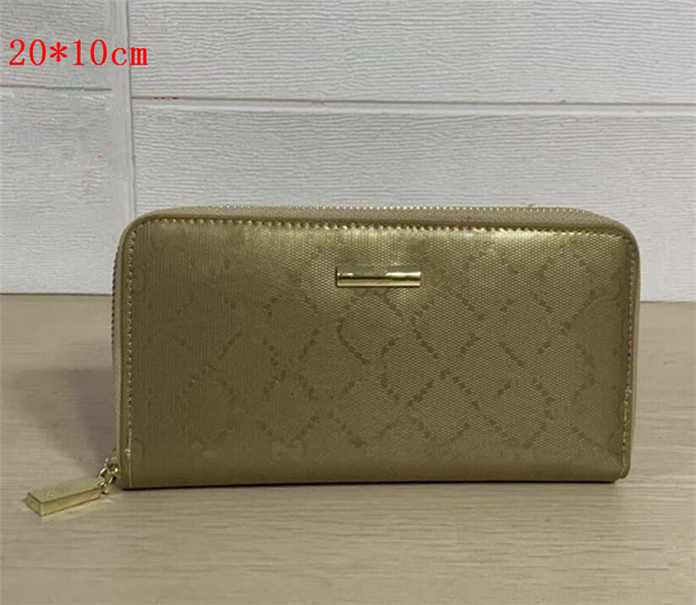 

2021 new Wholesale lady long wallet multicolor coin purse Card holder original women classic zipper pocke Clutch bag Wholesale70, Red;black