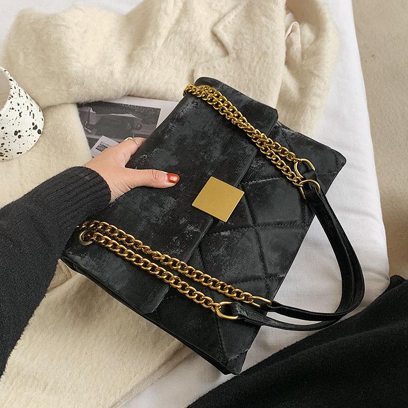 

Winter Scrub Leather Small PU Crossbody Bags for Women 2021 Luxury Party Shoulder Bag Ladies Handbags and Purses Lux Clutch Bag, Black