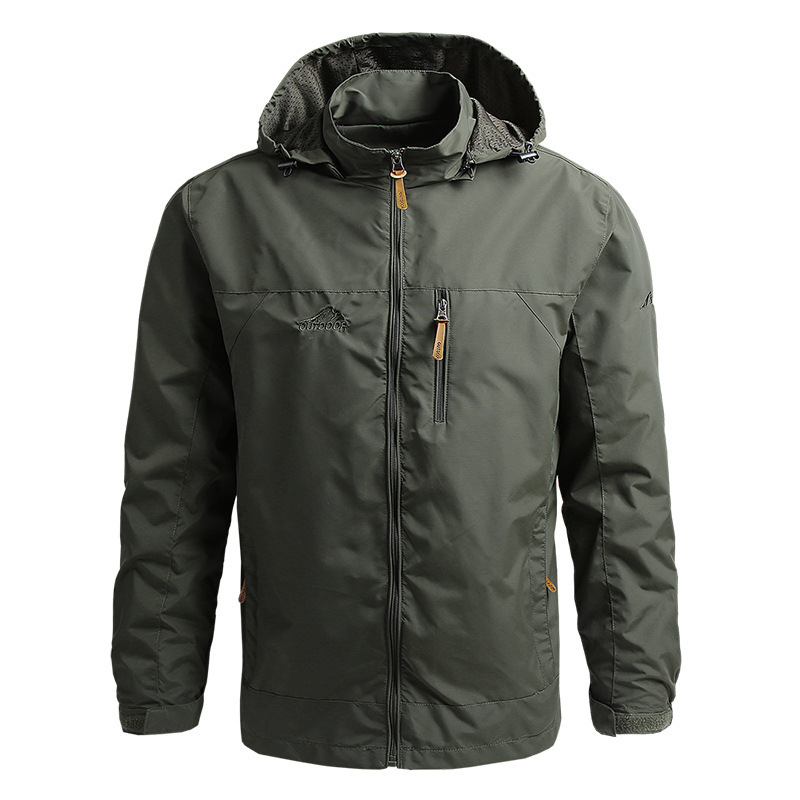 Spring and Automne Style Loose Top Hommes Soft Cold Veste de couleur Solide Veste d'alpinisme en plein air Plus Taille M-5XL