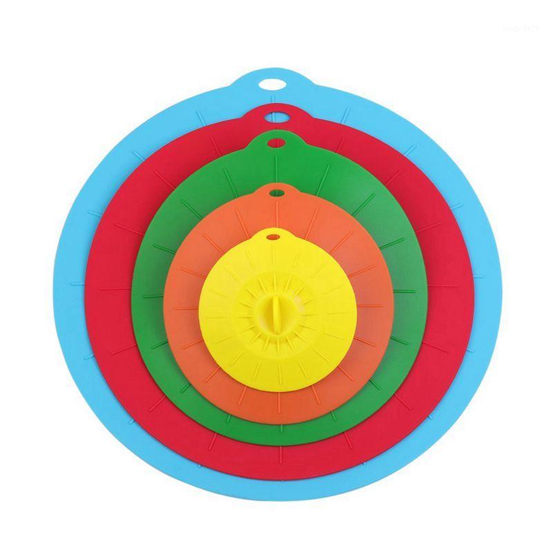 

Set of 5 silicone Microwave bowl cover cooking pot pan lid Cover-Silicone wrap cooking tools kitchen utensil1