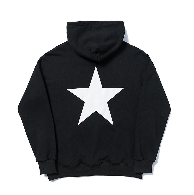 

21SS FOG Tide Brand Men's Sweatshirts Autumn Five-pointed Star Print Ess Long Sleeve Hoodies, Apricot