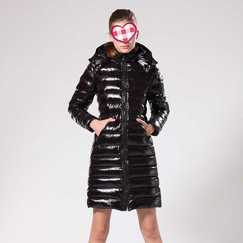 

Womens Down Jacket Parkas Fashion Women Winter Jacket Fur Coat Doudoune Femme Black Winter Coat Outerwear With Hood, Shiny black