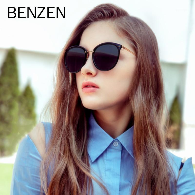 

BENZEN Luxury Polarized Sunglasses Women Vintage Round Ladies Sun Glasses For Driving Eyewear UV 400 Female Shades 6591B1