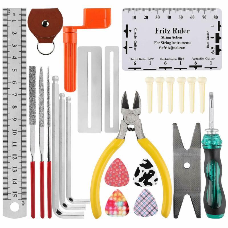 

26PCS Guitar Care Tool Kit Repair Repair Tool Electric Guitar Cleaning Kit